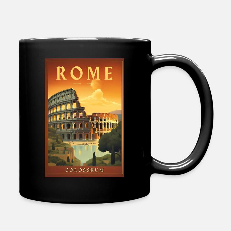 Rome Vintage Urbain - Mug uni - noir