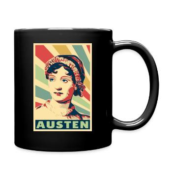 Jane Austen Colores vintage - Mug uni - noir - Droite