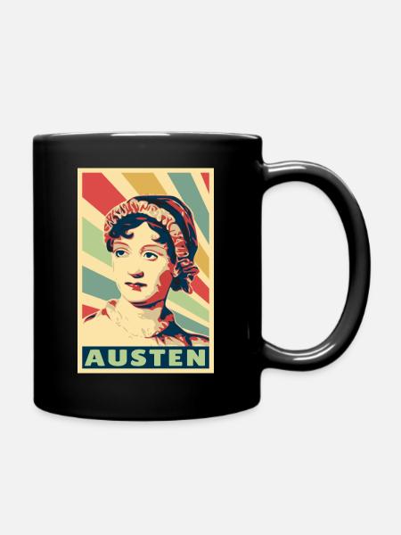 Jane Austen Vintage Farben - Tasse einfarbig - Schwarz