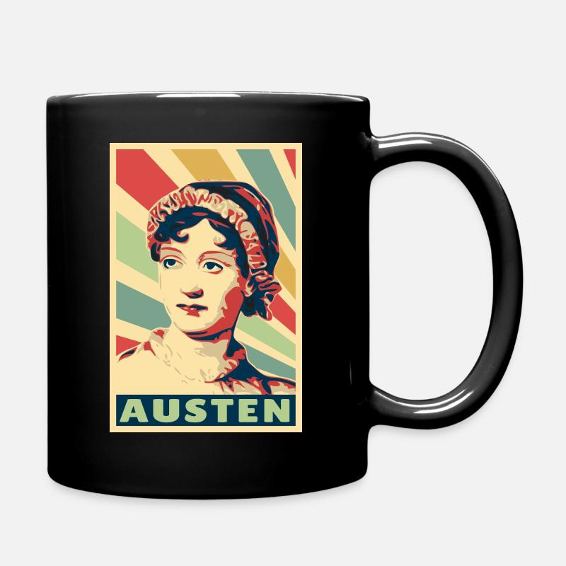 Jane Austen Vintage Farben - Tasse einfarbig - Schwarz
