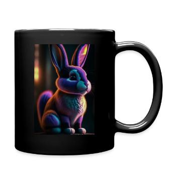 Osterhase - Tasse einfarbig - Schwarz - Rechts