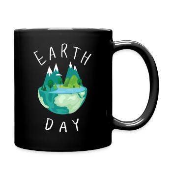 Earth Day Klimawandel - Tasse einfarbig - Schwarz - Rechts