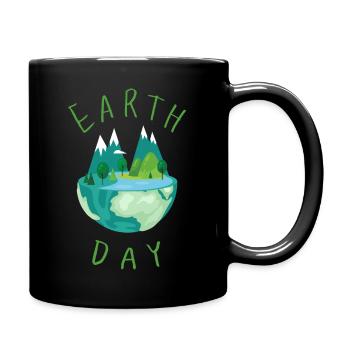 Earth Day Klimawandel - Tasse einfarbig - Schwarz - Rechts