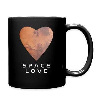 La planète Mars en forme de cœur - Mug uni - noir - Droite