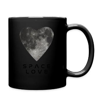 La Lune en forme de cœur - Mug uni - noir - Droite