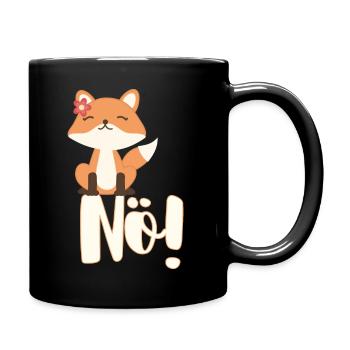 Nö! Fuchs - Tasse einfarbig - Schwarz - Rechts