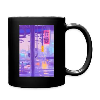 Paysage de Tokyo - Mug uni - noir - Droite