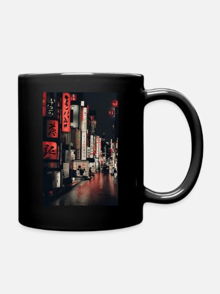 Paysage de Tokyo - Mug uni - noir