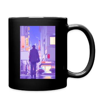 Paysage de Tokyo - Mug uni - noir - Droite