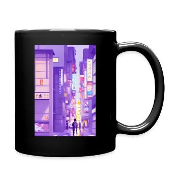 Paysage de Tokyo - Mug uni - noir - Droite