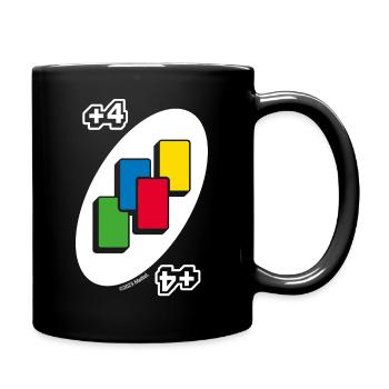 UNO Carte +4 Super Joker Design - Mug uni - noir - Droite