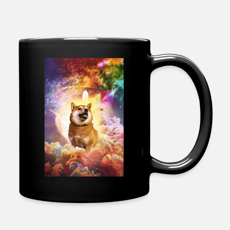Shiba Inu - Rainbow Space Explosion - Mug uni - noir