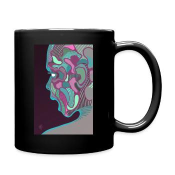 Shoutitoutloud izup2u Digital Painting - Tasse einfarbig - Schwarz - Rechts