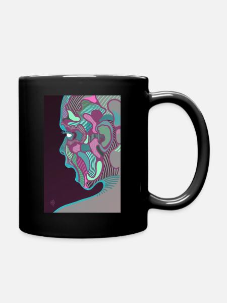 Shoutitoutloud izup2u Digital Painting - Full Colour Mug - black