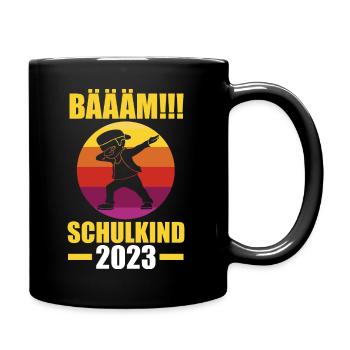 Schulkind 2023 Schulbeginn Erste Klasse Einschulun - Tasse einfarbig - Schwarz - Rechts