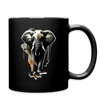 Elephant - Full Colour Mug - black - Right
