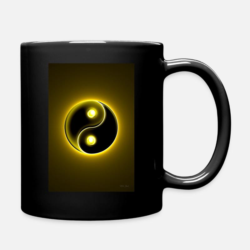 Yin Yang jaune 2 - Mug uni - noir