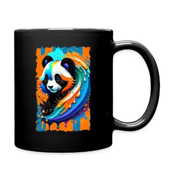 Colorful Art Potrait Panda 1.2 - Full Colour Mug - black - Right