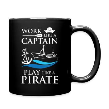 Captain Pirates - Tasse einfarbig - Schwarz - Rechts