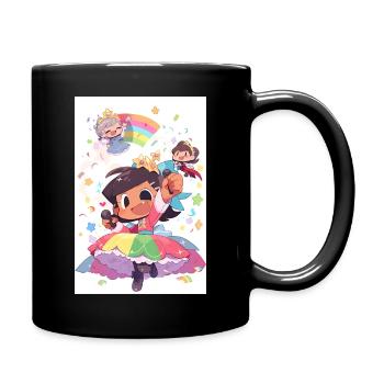 Diverse Pride Trio: Celebrating Friendship and - Full Colour Mug - black - Right