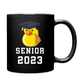 2023 Senior Grad as Rubber Duck Lover Graduation - Full Colour Mug - black - Right