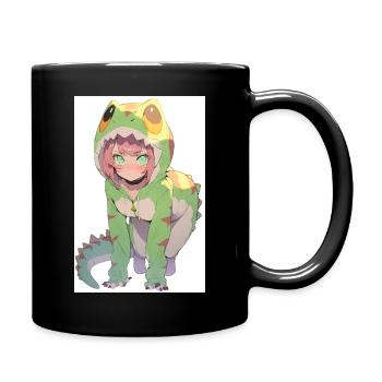 Dino Vixen: Dessin captivant d’un mignon et - Mug uni - noir - Droite