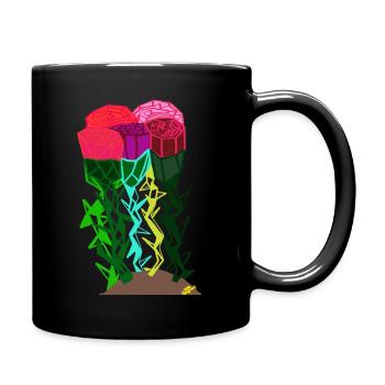 ROSES AND THORNS - Full Colour Mug - black - Right