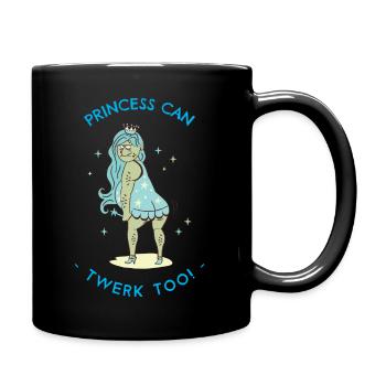 Princesse / humour / drôle / rigolo - Mug uni - noir - Droite