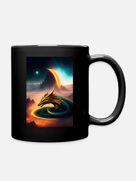 Dragon - Full Colour Mug - black