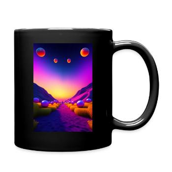 Cyperansicht Fantasy - Tasse einfarbig - Schwarz - Rechts