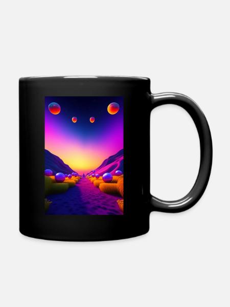 Cyperansicht Fantasy - Tasse einfarbig - Schwarz