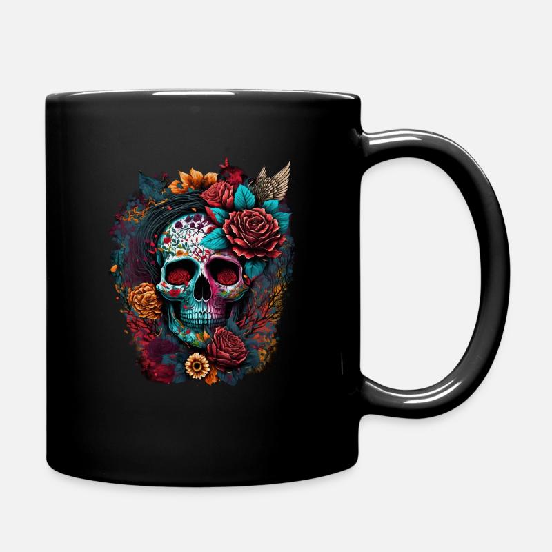 Der Totenkopf, ein zeitloses Symbol - Tasse einfarbig - Schwarz