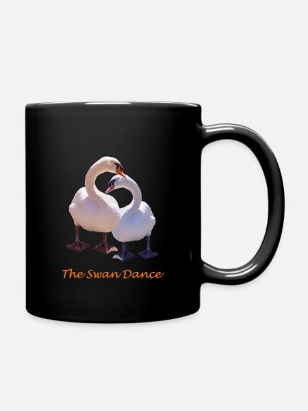 Schwan - Tasse einfarbig - Schwarz