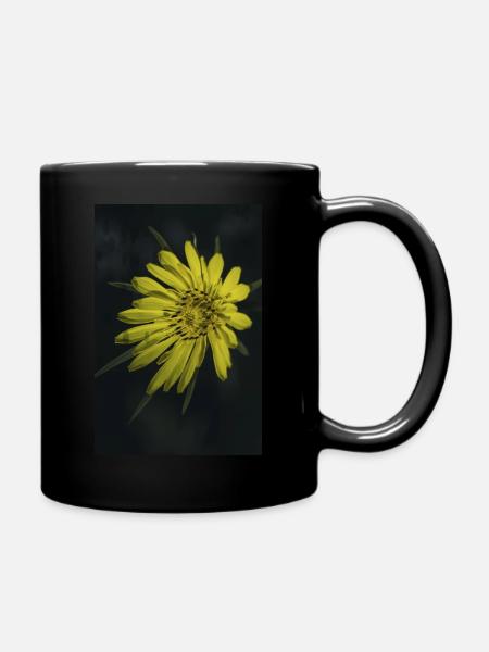 Yellow wildflower. - Full Colour Mug - black
