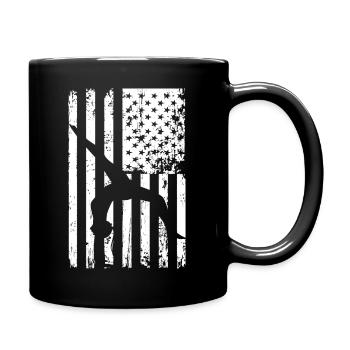 Turnen Turntrainer US Flagge Gymnsatik Design Bode - Tasse einfarbig - Schwarz - Rechts