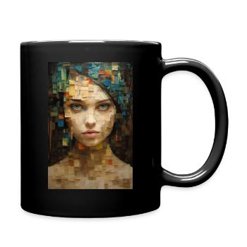 Fragment Art: Mysterious Beauty - Full Colour Mug - black - Right