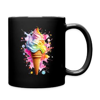 Rainbow Ice Cream Blast Summer Lifestye - Full Colour Mug - black - Right