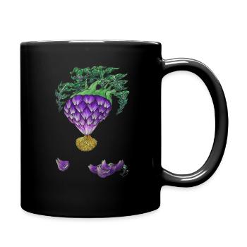 Cœur d'Artichaut Violet - Mug uni - noir - Droite