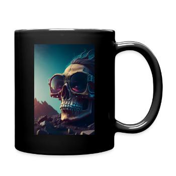 Skull sunglasses! Unique style original humor - Full Colour Mug - black - Right