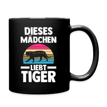 Tiger Motiv - Tasse einfarbig - Schwarz - Rechts
