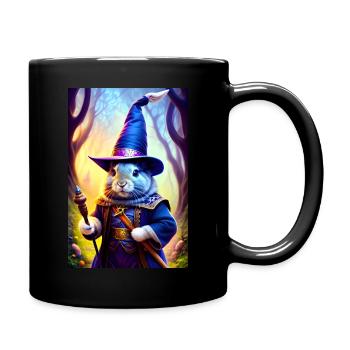 Rabbit Wizard - Full Colour Mug - black - Right