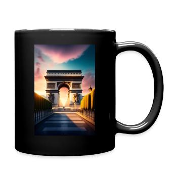 paris city - Mug uni - noir - Droite