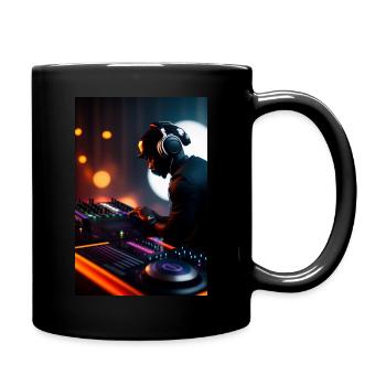 black dj at the party unreal engine Cyberpank - Mug uni - noir - Droite
