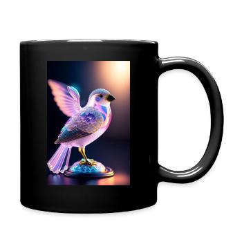 a clear crystal clear bird figure in in - Mug uni - noir - Droite