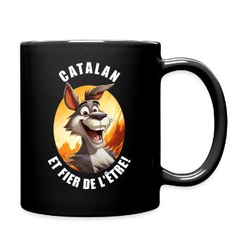 Catalan et fier de l'être - Mug uni - noir - Droite