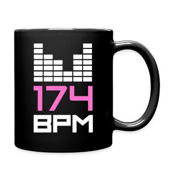 BPM Audio Sound DJ Mixer DNB Techno Music Dance - Full Colour Mug - black - Right