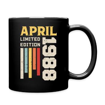Avril 1988 - Cadeau anniversaire Avril 1988 Avril - Mug uni - noir - Droite