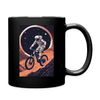 L’astronaute vététiste Mars - Mug uni - noir - Droite
