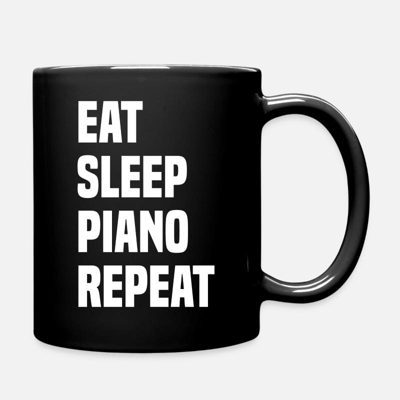 Manger dormir Piano Répéter - Mug uni - noir