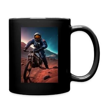 Motard sur une planète extraterrestre - Mug uni - noir - Droite